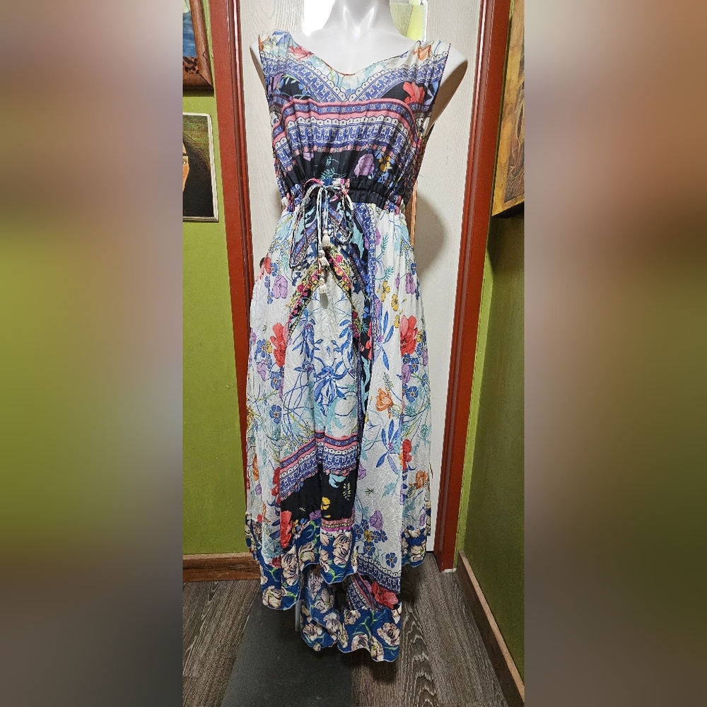Johnny Was "Melody" silk Slip dress, Size Small